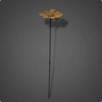 Daisy Garden Stake Outdoor Rusted Iron Yard Art Nature-Inspired