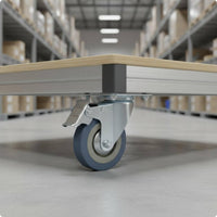 4 Pieces Top Plate Caster Wheels Wear-Resistant Top Plate Caster Smooth Rolling Industrial Lockable Casters