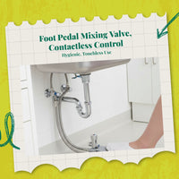 Brass mixing valve, temp control, 1/2"