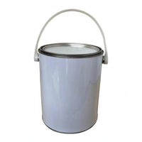 Tinplate Pail Silver-Gray Lidded Metal Pail Smooth for Packaging