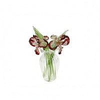Artificial Flowers Vase Indoor Clear Glass Vase Handcrafted for Home