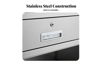 Medical Instrument Cabinet Resistant Stainless Steel Cabinet Rust-Resistant Steel Storage Locker for Pharmacists, Lab Technicians