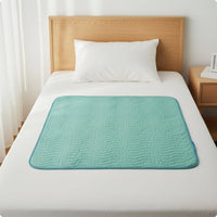 Washable Underpad Stitched Edging Mattress Protector Wavy Texture for Seat