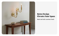 2 Pieces Wall Mounted Candle Holder Set Elegant Decorative Wrought Iron Wall Candle Holder House Decoration for Living Room