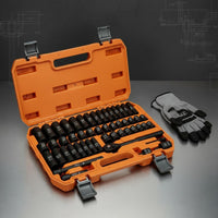 50 Pieces 3/8 Inch Drive High-Force Socket Set Wear-Resistant for Professionals