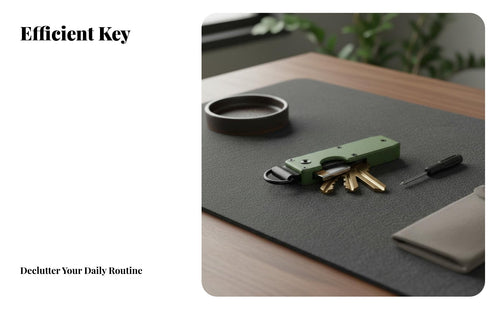 Anti-Jingle Compact Key Holder Multi-Functional Silent Key Organizer Slim Profile Lightweight for Everyday Carry Enthusiasts, Commuters, Travelers, Everyday Carry, Travel, Office, Outdoor
