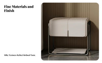 2-Drawer Nightstand Light Luxury Aesthetic Bedside Table Modern Minimalist Design Rounded Corners for Homeowners, Adults