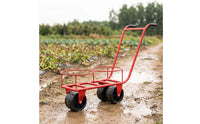 Wheeled Harvest Trolley Heavy-Duty Cart with Container Holders for Gardeners