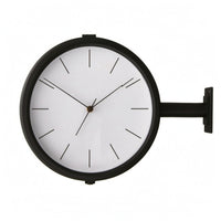Double-Sided Wall Clock Horizontal Arm Home Decor Analog