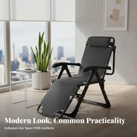Folding Deck Chair Foldable Weightless Reclining Chair long-lasting Frame for Office Workers