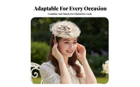 Lace headpiece with hare Ears Rococo design Dome Hat French Inspired for celebration