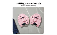 2 Pieces Improves Speed and Form Swimming Hand Paddles Ergonomic Design Webbed Swim Paddles Lightweight for Adults, Teens