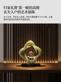 跨境亚马逊temu热卖中古仿玉八方来财雕塑客厅办公室酒柜桌面摆件