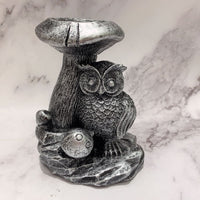 猫头鹰水晶球底座球托水晶球座玉器底托树脂工艺品批创意树脂底座