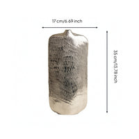 Decorative Vase Silver Tabletop Vase Textured Ornament for Dining Table