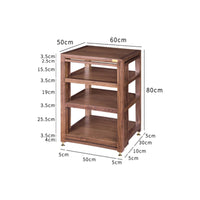 AV Media Tower Floor Standing Audio Cabinet Solid Wood Audio Component Shelf Wooden Amplifier Stand with Vibration Damping and Engineered Structure Suitable for Living Room Listening Space