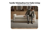 Nordic Inspired End of Bed Bench Designer Design Aesthetic Modern Bedroom Bench Multi-Functional Living Room Settee Comfortable Cushioning for Interior Decorators, Homeowners, Couples, Cloakroom, Hallway, Window Nook