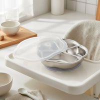316L Stainless Steel Kids Tray Easy to Clean Children's Tableware for Toddlers