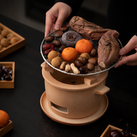 tea set with charcoal stove