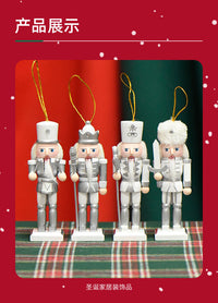 13cm Soldier Nutcracker Wooden Figurine Home Decor