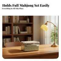 Mahjong Tile Container Clear View Design Empty Mahjong Box sturdy for Families