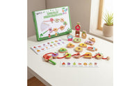 Focus Training Wooden Caterpillar Lacing Toy Reasoning Thinking Caterpillar String Weaving Game Early Learning Wooden Threading Beads Set Easy to Grip for Preschoolers, Preschool