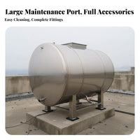 Stainless Metal Water Tank Thickened Wall Rooftop Water Structure Stainless Steel Pressure Tank for Homeowners, Outdoor, Farm, Factory