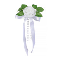 Wedding Car Flower with Ribbon Romantic Car Door Handle Flowers Secure
