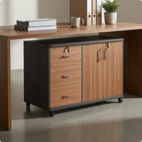 Mobile Office Storage Cabinet Low-Profile Mobile File Cabinet Caster Wheels
