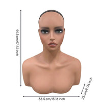 Hairpiece Mannequin Bust PVC Hairpiece Display Bust for Salon