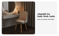 Upholstered Seat Wooden Chair Multi-Purpose Upholstered Makeup Chair for Bedroom