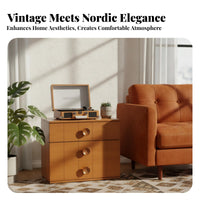 sturdy Wood Construction Stackable Storage Module interlocking Design bookshelf complimentarystanding Floor Cabinet Vintage aesthetic for Students, Homeowners, Office Workers, Children's Room, Bedroom, Entryway, Kitchen