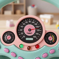 Sound and Light Effects Toy Steering Wheel Multi-Function Kids Interactive Driving Toy for Toddlers, Car Travel