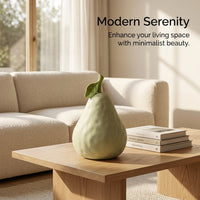 Living Room Decor Hand Painted Ceramic Fruit Ornament with Pome and Pear Design, Glazed Kitchen for TV Stand and Shelves