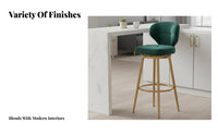 Adjustable rotating Stool with Low rear support Modern design Indoor Furniture for Kitchen