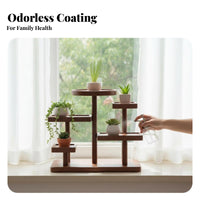 Multi-Tiered Plant Shelf Stepped Shape Home Decor Unrestricted Standing