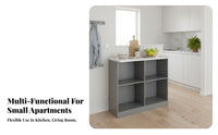 Space Saving Living Room Partition Cabinet Simple Design Multifunctional Storage Cabinet Easy Assembly Kitchen Bar Table with Shelves Sturdy Construction for Small Home Owners, Apartment Dwellers, Homeowners, Entryway