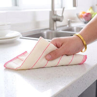 Ultra-Thick 12-Layer Dish Cloths, Absorbent Dishcloth for Kitchen Cleaning, 40cm x 40cm Dishcloths and Magic Wipe Cloth, White
