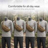 Waterproof Outdoor Sports Waist Bag for Men, Fashionable Running and Fitness Crossbody Pack