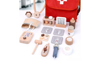 Wooden Physician Role-Play Set Easy to Store Medical Role-Play Children's Plaything Plaything for Children