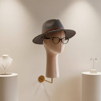Wall-Mounted Mannequin Head Space Saving Hat Hairpiece Display Head Easy to Install