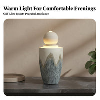Circulating Water Landscape Tranquil Design Floor Water Feature Indoor Waterfall Feature for Feng Shui Enthusiasts, Homeowners, Living Room