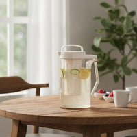 Leak-Proof Cold Brew Pitcher with Filter Slender Cold Brew Pitcher Reusable Iced Tea Maker with Infuser Food-Grade-Clear for Kitchen Counter