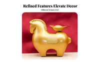 Zodiac Horse Figurine, Fortune Symbol, Metal Craft, Table Decor