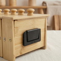 Curved Bamboo Moxibustion Box Black Handle Segmented Bamboo Moxibustion Box