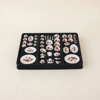 Ceramic Dollhouse Dinnerware Creative Gift Miniature Tea Set Collectible Model Porcelain Dollhouse Dishes for Collectors, Hobbyists