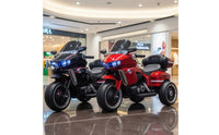 Kids 12V Youngster's Push-Along Motorcycle Powered Electric Tricycle for Young Children, Backyard, Playroom