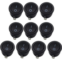 Round Rocker Switch KCD11, 15mm Mounting Hole, 3A, for Home Appliances