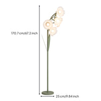 Flower Floor Lamp Modern Floral Floor Lamp Slim Sculptural for Readers, Living Room, Bedroom