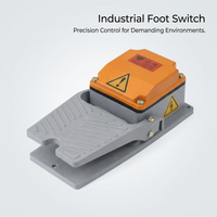 Industrial Momentary Foot Pedal Switch, CE Certified Heavy Duty Aluminum Foot Pe #variant:LF-30